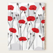 Poppy flower gift botanical pretty monogram プランナー手帳 (裏面)