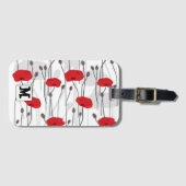 Poppy flower gift botanical pretty monogram ラゲッジタグ (正面横)
