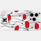 Poppy flower gift botanical pretty monogram Case-Mate iPhoneケース (裏面 (横))