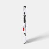 Poppy flower gift botanical pretty monogram iPhoneケース (左側面)