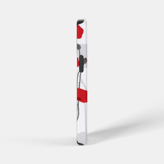 Poppy flower gift botanical pretty monogram iPhoneケース (右側面)