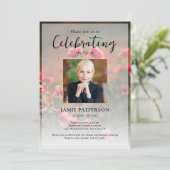 Poppy Flowers Celebration of Life Photo, Funeral 招待状 (スタンド正面)