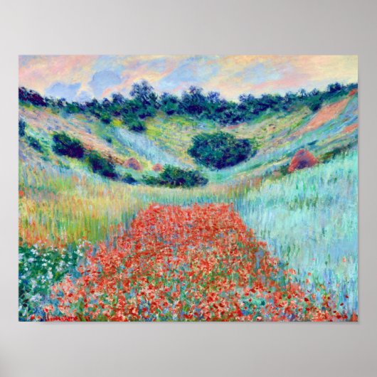 Poppy Flowers in a Field, Claude Monet ポスター (正面)