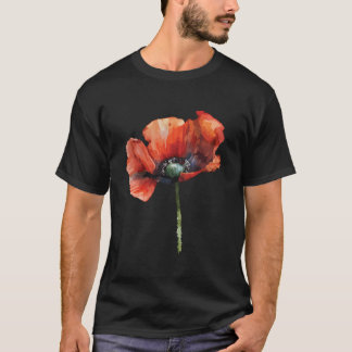 Poppy Flowers Red Plants Natural Tシャツ