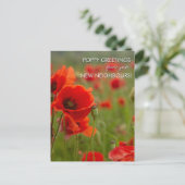 Poppy Greetings From Your New Neighbours Postcard 案内ポストカード (スタンド正面)
