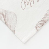 Poppy Illustrated Flower フリースブランケット (角)