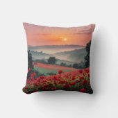 Poppy Landscape. クッション (正面)