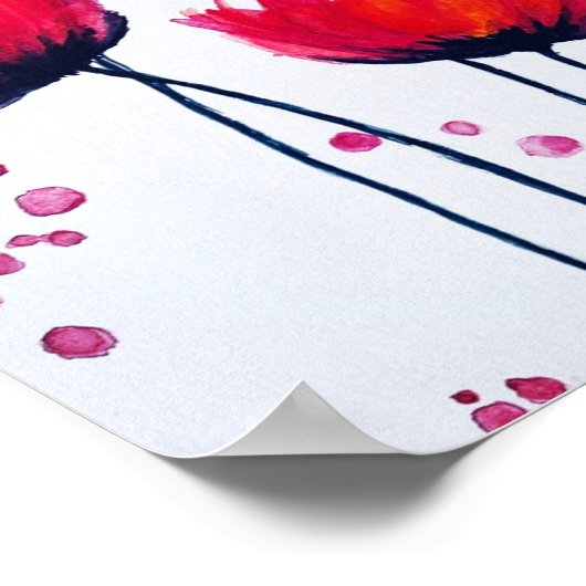 Poppy Love Canvasポスター(8x10) ポスター (角)