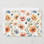 POPPY Mason Jar Bridal Shower Invitation  招待状 (裏面)