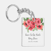Poppy Memorial Funeral Photo Keychain キーホルダー (正面左)