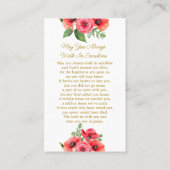 Poppy Memorial Photo Funeral Prayer Card 名刺 (裏面)