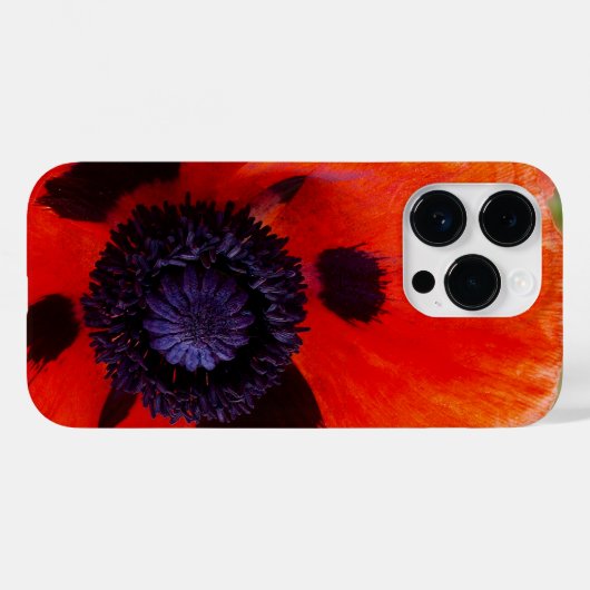Poppy Orange Flower Photo Case-Mate iPhoneケース (裏面 (横))