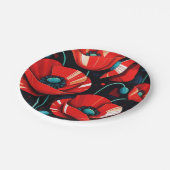 Poppy Papaver flowers ペーパープレート (アングル)