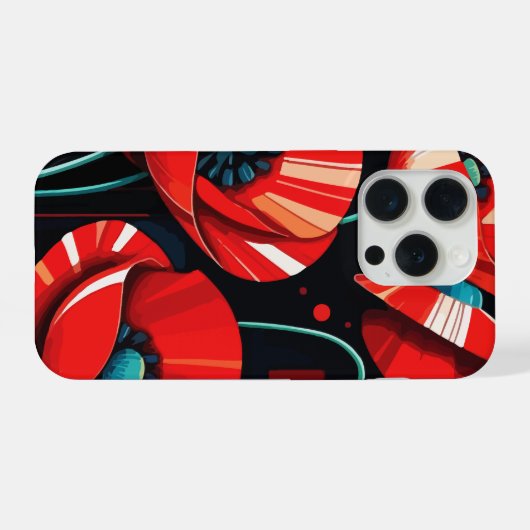 Poppy Papaver flowers iPhoneケース (裏面横)