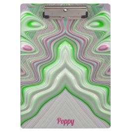 POPPY ~ PASTEL 3D! Pink, Green and White GLOSSY クリップボード