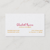 Poppy Pink名刺 名刺 (裏面)