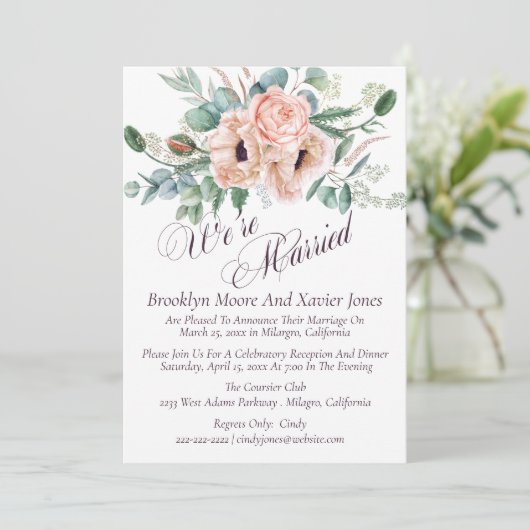 Poppy Radiance我々は結婚した発表し結婚ている 招待状 (スタンド正面)