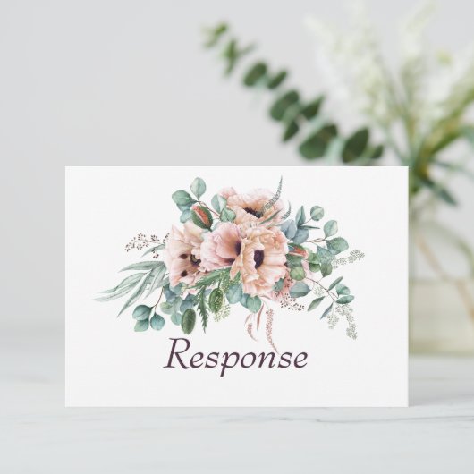 Poppy Radiance Wedding RSVP/Response 出欠カード (スタンド正面)