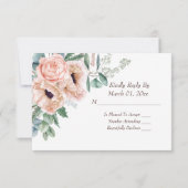 Poppy Radiance Wedding RSVP/Response 出欠カード (裏面)