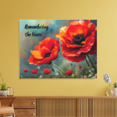 Poppy Remembrance – 勇気を思い出す キャンバスプリント (インサイチュ (リビング))