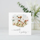 *~* POPPY RSVP - QRコードAR9フローラ招待状 招待状 (スタンド正面)