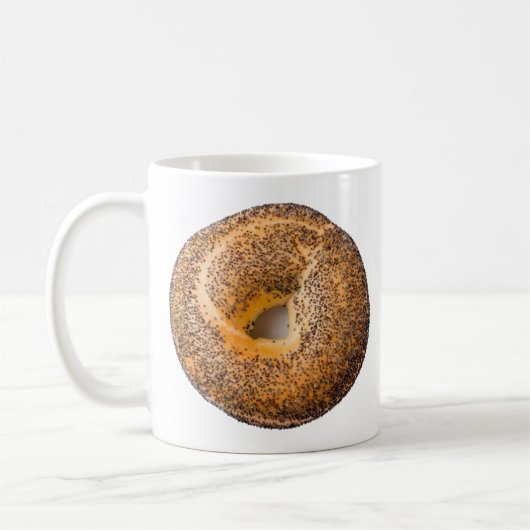 POPPY SEED BAGELカスタマイズ可能：独自の単語を追加 コーヒーマグカップ (左)