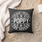 Poppy The Man The Myth The Legend Father's Day クッション (ブランケット)