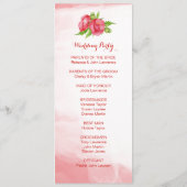 Poppy Waterカラー結婚式 プログラム (裏面)