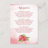 Poppy Water Colorの情結婚報カード エンクロージャーカード (正面)