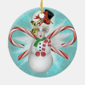 Poppycockの紫色および青のオーナメント セラミックオーナメント (裏面)