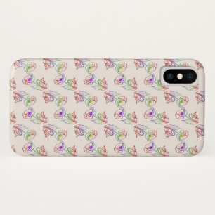 Poppyesの花柄パターン。 ケシ iPhone x ケース