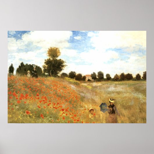 Poppyfield at Argenteuil, Monet Poster ポスター (正面)