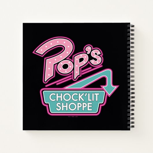 POP's Chock'lit Shoppe Pinkロゴ ノートブック (裏面)