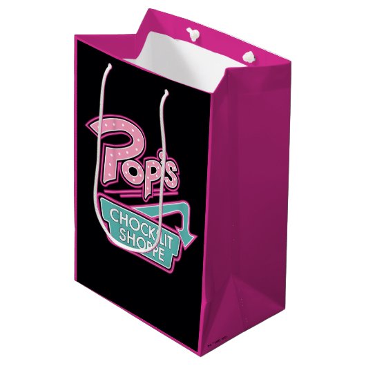 POP's Chock'lit Shoppe Pinkロゴ ミディアムペーパーバッグ (正面アングル)