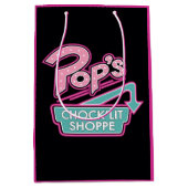 POP's Chock'lit Shoppe Pinkロゴ ミディアムペーパーバッグ (正面)