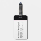 POP's Chock'lit Shoppe Pinkロゴ ラゲッジタグ (裏面縦)