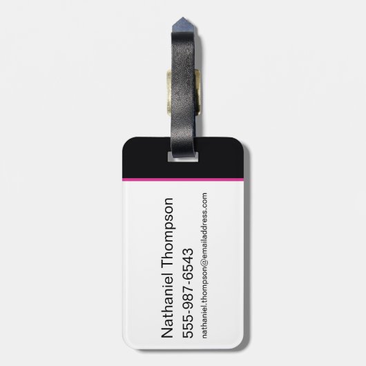 POP's Chock'lit Shoppe Pinkロゴ ラゲッジタグ (裏面縦)