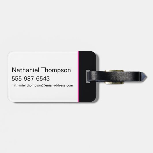 POP's Chock'lit Shoppe Pinkロゴ ラゲッジタグ (裏面横)