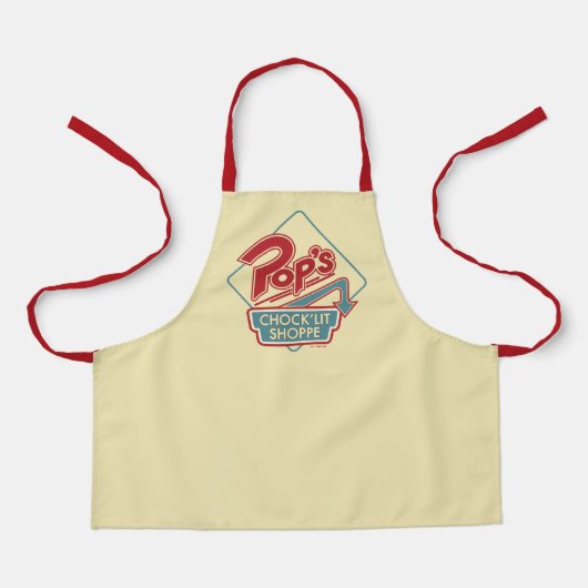 POP's Chock'lit Shoppe Redロゴ エプロン (正面)