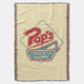POP's Chock'lit Shoppe Redロゴ スローブランケット (正面縦)
