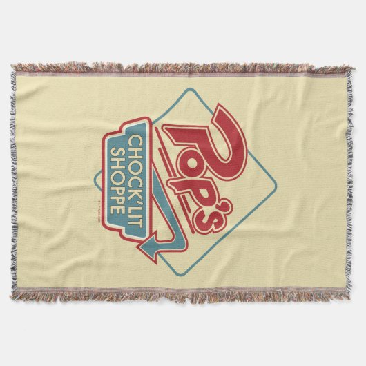 POP's Chock'lit Shoppe Redロゴ スローブランケット (正面)