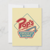 POP's Chock'lit Shoppe Redロゴ ノートカード (正面)