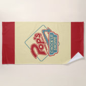 POP's Chock'lit Shoppe Redロゴ ビーチタオル (正面)