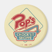 POP's Chock'lit Shoppe Redロゴ マグネット (正面)