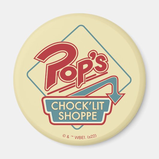 POP's Chock'lit Shoppe Redロゴ マグネット (正面)