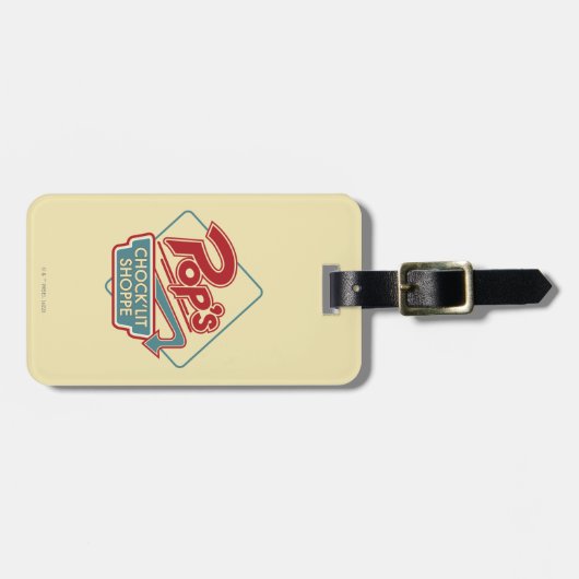 POP's Chock'lit Shoppe Redロゴ ラゲッジタグ (正面横)