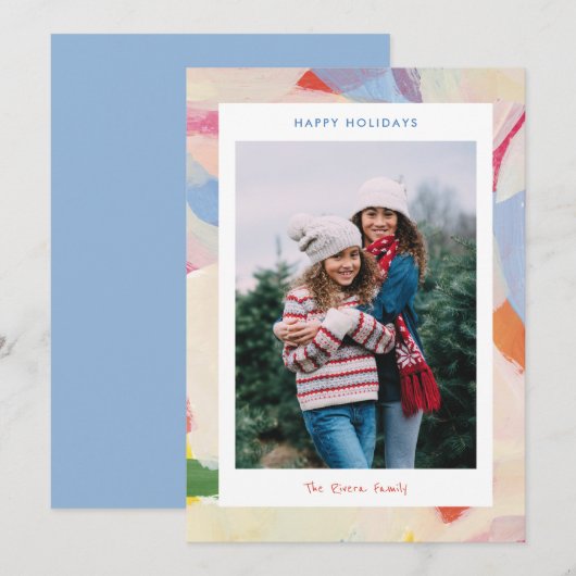 Pops of Painted Holiday Colors シーズンカード (正面/裏面)