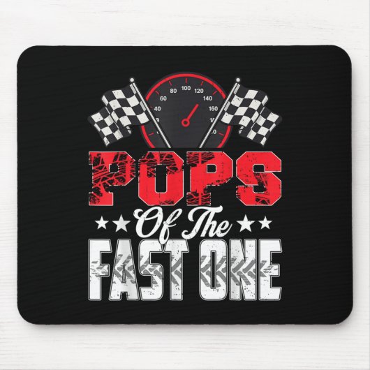 Pops Of The Fast One Birthday 1st Race Car Family  マウスパッド (正面)