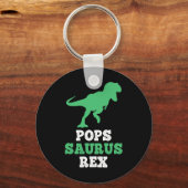 Pops-saurus Rex Dino Dinosaur Funny Popssaurus  キーホルダー (正面)