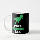 Pops-saurus Rex Dino Dinosaur Funny Popssaurus  コーヒーマグカップ (左)